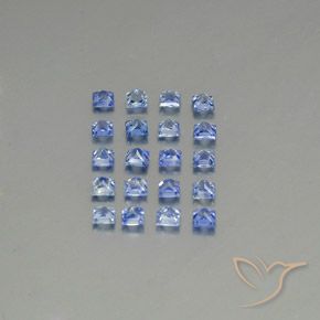 Натуральный синий сапфир 1,97 карата квадрат, VVS-VS