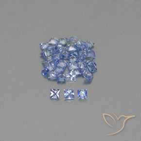 1.95ctw Натуральный Пастельно-синий Сапфир, Квадрат, VVS-VS