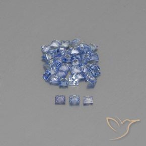 1.95 карата, натуральный Пастельно-синий Сапфир, Квадрат, VVS-VS