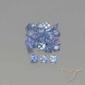 2.19ctw Натуральный Пастельно-синий Сапфир, Квадрат, VVS-VS