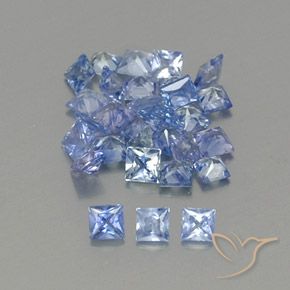2.19 карата, натуральный Пастельно-синий Сапфир, Квадрат, VVS-VS