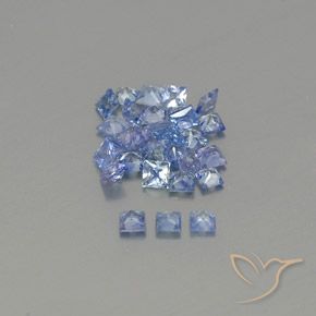 2.19 карата, натуральный Пастельно-синий Сапфир, Квадрат, VVS-VS