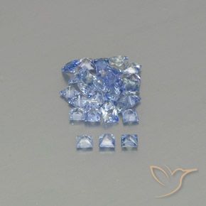 2.05 карата, натуральный Пастельно-синий Сапфир, Квадрат, VVS-VS