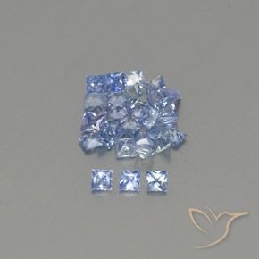 1.88ctw Натуральный Пастельно-синий Сапфир, Квадрат, VVS-VS
