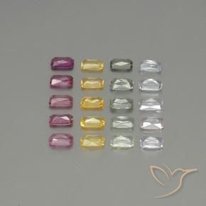 6.57 карата, натуральный Многоцветный Сапфир, Октагон / Изумрудная Огранка, VS-SI