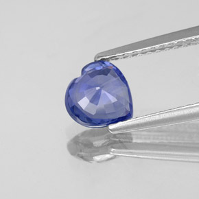 Натуральный синий сапфир 1,16 карата форма сердца, VVS-VS