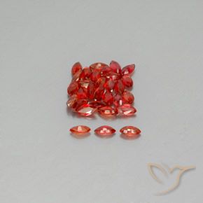 Натуральный оранжевый сапфир 3,18 карата маркиз, VS-SI