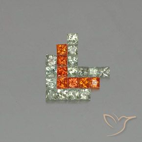 2.74 карата, натуральный Многоцветный Сапфир, Квадрат, VVS-VS