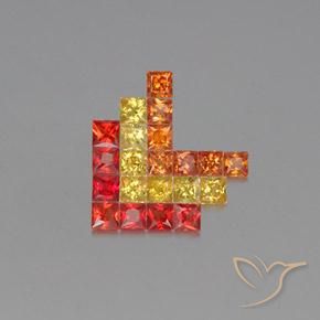 2.55 карата, натуральный Многоцветный Сапфир, Квадрат, VVS-VS