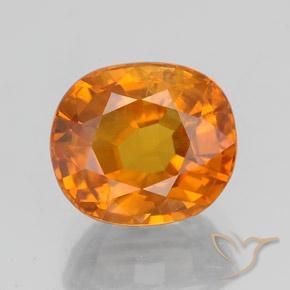 3.23ct Натуральный Ярко-оранжевый Сапфир, Овал, SI