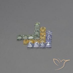 2.78 карата, натуральный Многоцветный Сапфир, Квадрат, VVS-VS