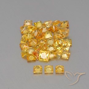 4.73 карата, натуральный Золотой Сапфир, Квадрат, VVS-VS