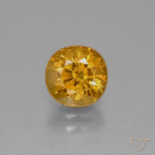 2.27ct Натуральный Средний оранжево-золотой Сапфир, Овал, Чистота VS