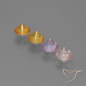 1.33 карата, натуральный Многоцветный Сапфир, Круглый, Чистота VS