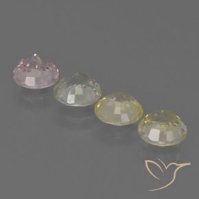 3.15 карата, натуральный Многоцветный Сапфир, Круглый, Чистота VS