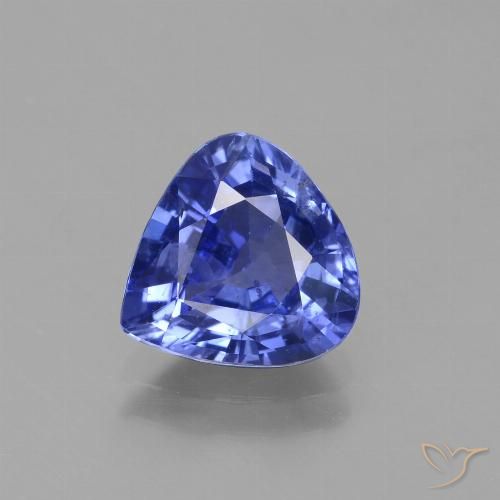 2.27ct Натуральный Темно-фиолетово-синий Сапфир, Форма груши, Чистота VS