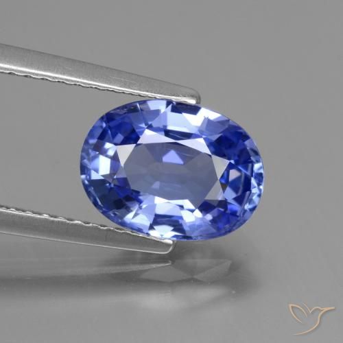 2.67ct Натуральный Темно-фиолетовый синий Сапфир, Овал, VVS-VS