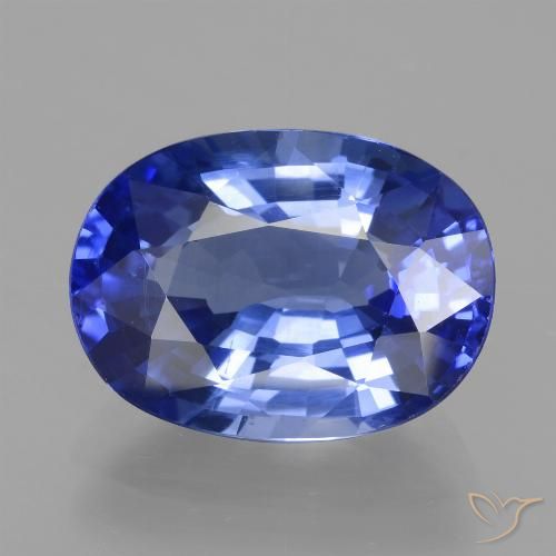 5.54ct Темно-фиолетово-синий Сапфир, Овал, VVS-VS