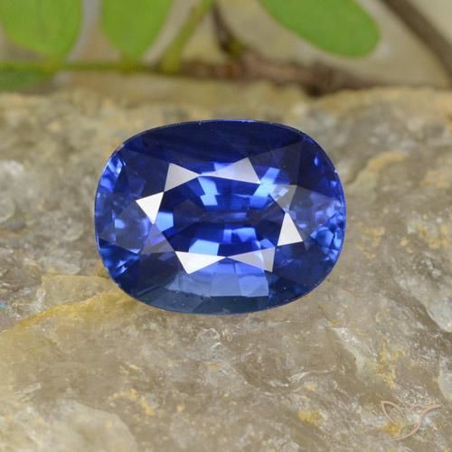 4.96ct Натуральный Темно-синий Сапфир, Овал, Чистота VS