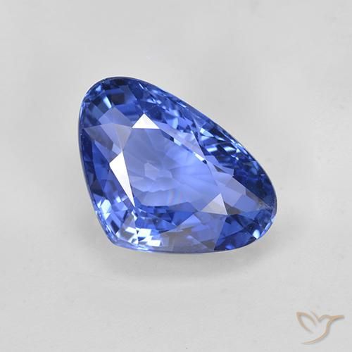 5.40ct Натуральный Васильково-синий Сапфир, Форма груши, VVS-VS