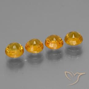 2.80 карата, натуральный Золотой Сапфир, Круглый, VVS-VS