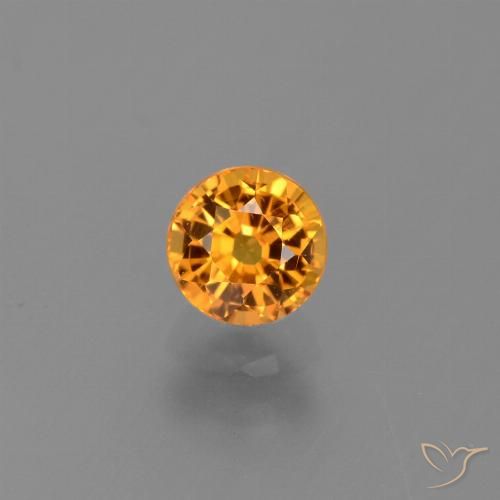 0.84ct Натуральный Золотой Сапфир, Круглый, Чистота VS