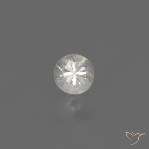 0.40ct Натуральный Белый Сапфир, Круглый, VVS-VS