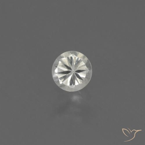 0.40ct Натуральный Теплый белый Сапфир, Круглый, VVS-VS