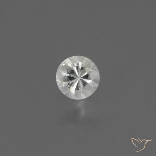 0.35ct Натуральный Белый Сапфир, Круглый, Чистота VS