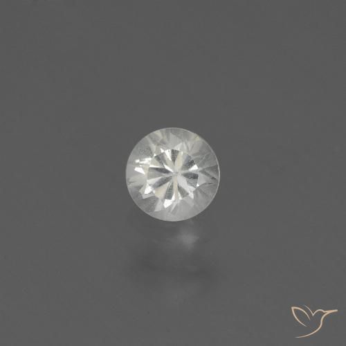 0.45ct Натуральный Белый Сапфир, Круглый, Чистота VS