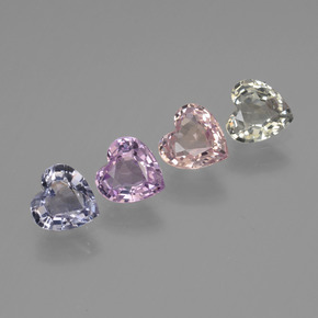 1.93 карата, натуральный Многоцветный Сапфир, Форма сердца, VVS-VS