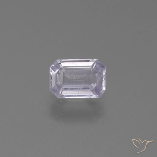 0.57ct Натуральный Светло-фиолетовый Сапфир, Изумрудная огранка, Чистота VS