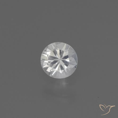 0.39ct Натуральный Белый Сапфир, Круглый, Чистота VS
