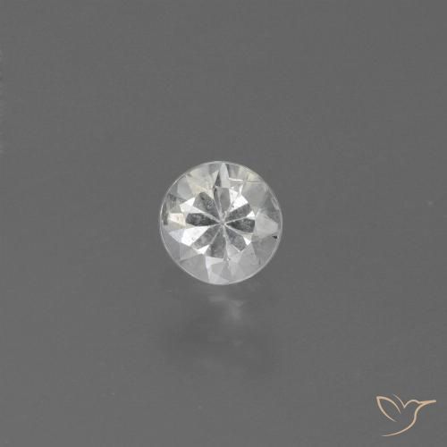 0.42ct Натуральный Белый Сапфир, Круглый, Чистота VS