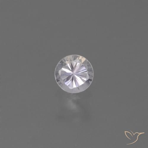 0.34ct Натуральный Пурпурно-розовый Белый Сапфир, Круглый, Чистота VS