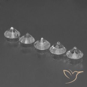 1.92 карата, натуральный Белый Сапфир, Круглый, VVS-VS