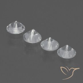 1.60 карата, натуральный Белый Сапфир, Круглый, VVS-VS