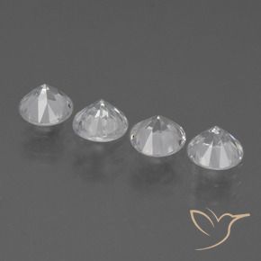 1.72 карата, натуральный Белый Сапфир, Круглый, VVS-VS