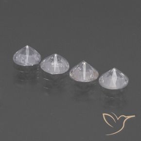 1.60 карата, натуральный Белый Сапфир, Круглый, VVS-VS