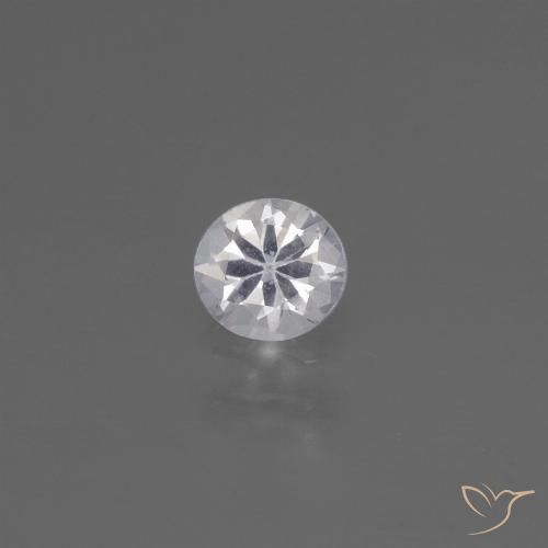 0.42ct Натуральный Белый Сапфир, Круглый, Чистота VS