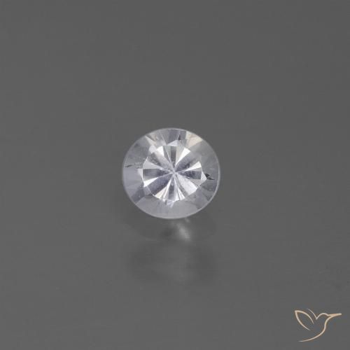 0.46ct Натуральный Белый Сапфир, Круглый, VVS-VS