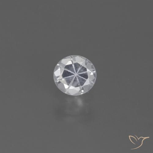 0.44ct Натуральный Белый Сапфир, Круглый, Чистота VS