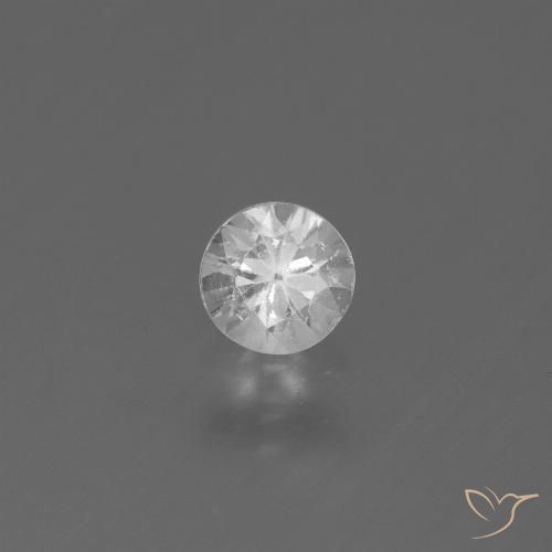0.43ct Натуральный Белый Сапфир, Круглый, Чистота VS