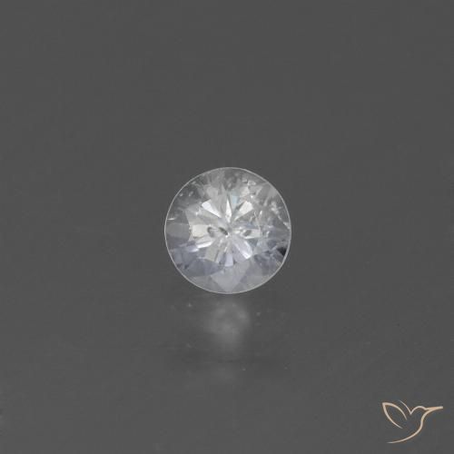 0.46ct Натуральный Белый Сапфир, Круглый, Чистота VS