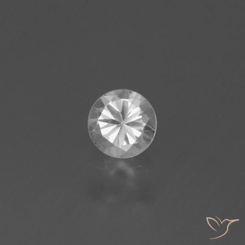 0.43ct Натуральный Белый Сапфир, Круглый, Чистота VS