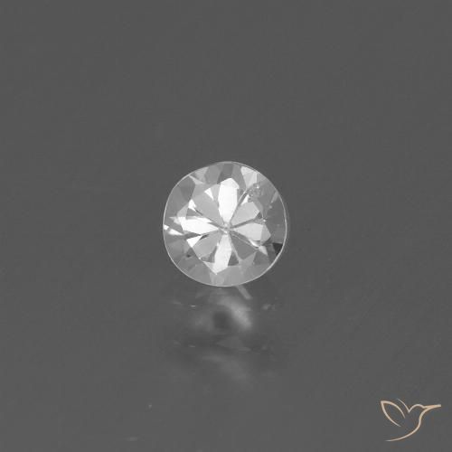 0.42ct Натуральный Белый Сапфир, Круглый, Чистота VS