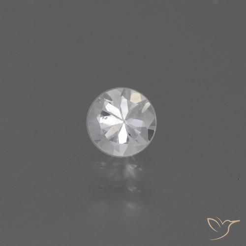 0.42ct Натуральный Белый Сапфир, Круглый, Чистота VS