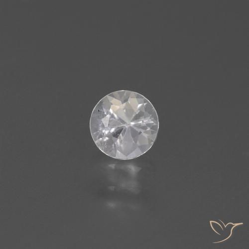 0.47ct Натуральный Белый Сапфир, Круглый, Чистота VS