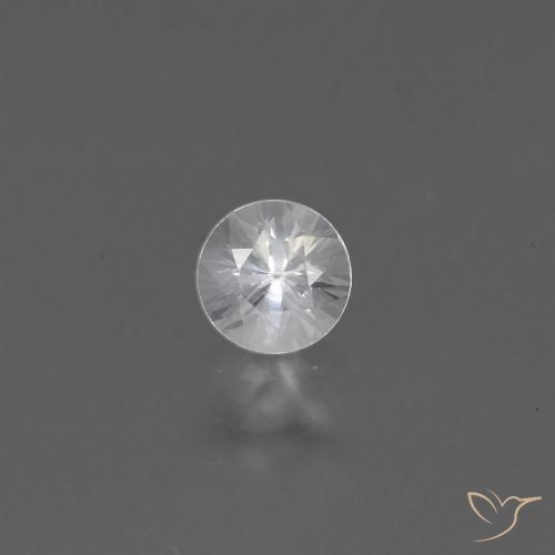 0.43ct Натуральный Белый Сапфир, Круглый, Чистота VS