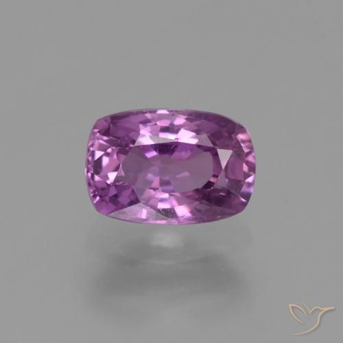 1.59ct Натуральный Средний фиолетовый Сапфир, Подушка, Чистота VS